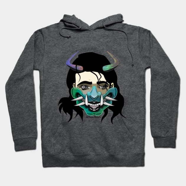 Hannya Mask Hoodie by Buenos Biscuits